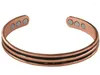 Bangle Magnet Health Care Design Pulseira de cobre pura para mulheres Buraco de energia magnética do manguito em torno de jóias