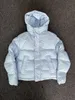 Trapstar Trapstar London avkodad hooded puffer 2.0 isblå jacka broderad bokstäver hoodie vinterrock 867