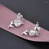 Boucles d'oreilles à tige véritable bijoux fins 925 en argent Sterling en gros mode petit mignon Zircon Rose fleur pour les femmes