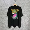 Zomer mode Solid Color Loose Crewneck Men Cartoon Printing T -shirt