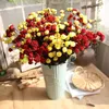 Decorative Flowers 15 Heads / Bouquet Rose Decor Artificial Flower Home Imitation Fake For Garden Plant Desk Hand-Holding