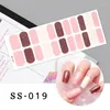 Nail Stickers Half Transparent Fashion Polish For Women Girls Easy Ues Self Adhesive 3D Nails Art