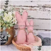 Altre forniture per feste festive Coniglio di Pasqua Decorazione Stoffa Arte Coniglietto di peluche Ornamenti per le vacanze Giocattoli per bambini Regali Decorazioni per la casa Dro Dh5Sy