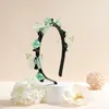 Hair Accessories Colorful Dreamy Crystal Butterfly Children Hoop Kids Fixed Anti-slip Braided Headband Cute Headdress