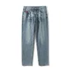 Hommes Jeans Vintage Chien Y2K Baggy Hommes Broderie Droite Denim Cargo Pantalon Streetwear Neutre Harajuku Ropa Hombre Pantalon 230519