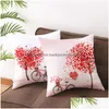 Taie d'oreiller Happy Valentine Taie d'oreiller peau de pêche jour Er en forme de coeur amoureux canapé jeter livraison directe maison jardin Textiles literie Sup Dhull