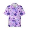 القمصان غير الرسمية للرجال jumeast 3d الصيف رجالي قميص هاواي قصير الأكمام شاطئ البلوزات الجمالية بلوزات الشارع مريح الرجال