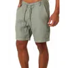 Shorts pour hommes Mode décontractée Lin Shorts de haute qualité Lin Couleur unie Pantalons courts Homme Summer Beach Shorts en lin respirant 230519