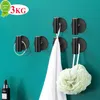 New Rust-proof Wall Hanger Hook Bathroom Towel Robe Storage Hook Behind-door Bag Clothes Organizer Hook Punch Free Key Gadget Hook