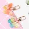 Keychains Cute Keychain Colorful Butterfly Key Ring Enamel Flying Animals Chains For Women Girls Handbag Accessories Jewelry Gift