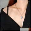 Pendant Necklaces Zorcvens Fashion Urn Water Tear Drop Necklace Stainless Steel Droplet Collar For Women Men Ash Jewelry Delivery Pen Dhmbv