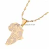 Pendant Necklaces Africa Map Gold Color Jewelry Of African Elephants Lions Giraffes For Women Drop Delivery Pendants Dhyvf