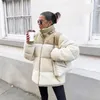 Män jacka fleece man faux shearling ytterkläder rockar lamm ull vinterrock parka överrock avslappnad mode kvinna tjock varm designer klädo41w