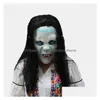 Maschere per feste Maschera Sadako Halloween Diavolo Costume cosplay Spaventoso Terrore Vendetta Plover Zombie Bride Drop Delivery Home Garden Festive S Dhoyz