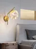 Lámparas de pared Lámpara montada Luminaria Led Decoración de dormitorio hexagonal Lectura de habitación coreana inalámbrica