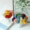 Decorative Flowers Soft Gum Rice Fruit Simulation Flower Hydrangea Feel Multi- Plant Handmade Home Decor Fall Party