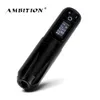 Tattoo Machine Ambition Portable Wireless Tattoo Pen Machine Litium Batterisidtraktsutbud Block 1950mah LED Digital Display Tattoo Equipment 230518