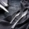 Flatware sets Jankng 24-PCS zwart servies voor 18/10 roestvrijstalen set steak mes vork lepel theelepel bestek bediening