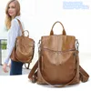 vente en gros dames sacs à bandoulière 5 couleurs sports de plein air en cuir épais loisirs voyage sac à dos simple couleur unie mode sac à main en cuir souple sac de messager 920 #