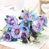 Flores decorativas 1Bunch Gerbera Flor artificial Diy Home Garden Party Wedding Decoration Daisy Sunflower Silk Bride Bouquet Fake