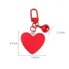 Keychains Fashion Candy Color Heart Love Keychain with Bells Keyring for Women Girls Backpack Bag Charms Key Chains Holder Couple Gifts