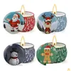 Candles Christmas Scented Set Santa Claus Snowman Cone Smokeless Aroma Soy Home Party Candle Drop Delivery Garden Dhkgi