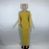 Habillement ethnique 2023 190617-136 # Type tricoté longue mode robe pastel Abayas colorées