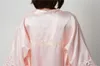 Women's Robe Champagne Bride Bridesmaid Wedding Robe Lace Sleepwear Home Wear Sexy Satin Bathrobe Gown Female Nightdress Intimate Lingerie 230518