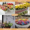 Fleurs décoratives 3 pièces 28 têtes soie artificielle chrysanthème bouquet mariage maison tombe extérieur Bouquet