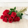 wedding decoration flowers flannelette mini Simulated rose fake bouquet romantic flowers at home arranging Artificial roses LT457