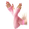 Ginocchiere Donna Moda Neon Fishnet Guanti lunghi senza dita Gamba Braccio Polsino Abbigliamento da festa Vestito operato da donna Sexy Beautiful Warmer