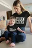 Family Matching Outfits Rule Maker Rule Breaker Family Matching Vêtements T-shirt Bébé Serré Coton Famille Apparence Père Fils Famille Vêtements G220519