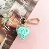 Ny söt Rose Keychain Love Heart Pendant Eve