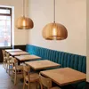 Pendellampor restaurang ljuskrona japansk retro sovrum rum trä nordiskt fast kreativ matbord bar pumpa pendent lampa