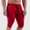 Mäns shorts Men sommarträning Shorts Drawstring Joggers 3/4 knälängd bomullssport som kör Homme Bermuda Casual Short Sweatpants 230519