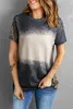 T-shirt imprimé tie-dye léopard blanc blanchi b4i1 #