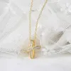 Naszyjnik dla kobiet puste krzyż Rose Gold Kolor Choker łańcuch modny
