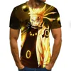 Męskie koszulki Verano de los hombres la moda hip-hop camiseta 3d anime manga corta cuello parte superior