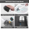 Porte-balais de toilette GESEW Brosse en silicone Nettoyeur de WC Mur Sol Baignoires et accessoires Outils de nettoyage Propreté Salle de bain 230518