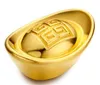 Colares de miçangas 24K Gold puro Yuan Bao Amarelo Sólico AG999 1G 5G 230519