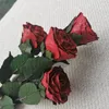 Decoratieve bloemen 2 stks/6 cm hoofd Natuurlijke handmad Rose Branch Echt plantmateriaal Diy Eeuwig voor huizendecoratie Accessoires Wedding Party