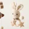 Ratels Mobiles Baby houten bed bel cartoon konijn mobiel hangende speelgoed hanger hanger wieg houten houder armbeugel jeugd geschenken 230518