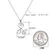 Women's Neck Chain Love Stethoscope Necklace Pendant White Gold Color Zircon Crystal Jewerly Free