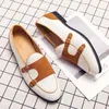 Kleding schoenen canvas lederen schoenen mannen casual luxe merk handgemaakte penny loafers mannen glijden op flats rijjurkschoenen witte groene mocassins 230518