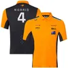McLaren F1 Takım Hayranları Tişörtler Tişörtler 2024 Yaz Erkekler Formül 1 Yarış Giysileri Kısa Kollu Açık Hava Sporları Hızlı Kuru Büyük Boy