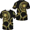 T-shirt da uomo Summer Lion Head Pattern T-shirt stampa 3D Moda uomo Street Casual Camicia sportiva T-shirt oversize O-collo da uomo 230519