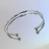 Bracelet Ins Style vague ouverture Bracelets femmes Senior alliage d'argent Bracelet Mobius bande Bracelets bijoux de mode fête de rencontre