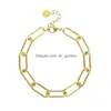 Ketting mode eenvoudige retro geometrische bamboe paperclip roestvrij staal gouden armband druppel levering sieraden armbanden dhgarden dh3tq