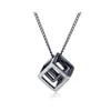 Colliers de pendentif Collier de cube creux en acier inoxydable pour hommes femme chaîne de liaison bijoux gouttes