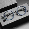 Sunglasses Frames Pure Titanium Acetate Eyeglasses Round Frame Men Vintage Optical Eyewear Replaceable Lens Prescription Glasses Women